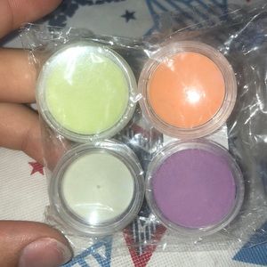 4 pcs lot Glow in the dark acrylic nail powder